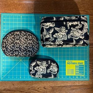 Travel cosmetic bags, and cases set of 3